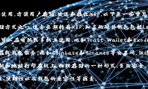 是的，XRP（瑞波币）有多种钱包可供使用，方便用户存储、发送和接收XRP。以下是一些常见的XRP钱包类型：

1. **硬件钱包**：这是最安全的存储方式之一，适合长期持有XRP。知名的硬件钱包包括Ledger Nano S和Ledger Nano X。

2. **软件钱包**：这些是应用程序，可以在电脑或手机上使用。比如Toast Wallet和Exodus。

3. **在线钱包**：有一些平台提供在线钱包服务，比如Coinbase和Binance等交易所，但这些相对较少安全。

4. **纸钱包**：这是把你的私人密钥和地址打印在纸上，物理存储的一种形式，虽然安全，但使用不太方便。

在选择钱包时，用户需要考虑安全性、便利性以及钱包的兼容性等因素。